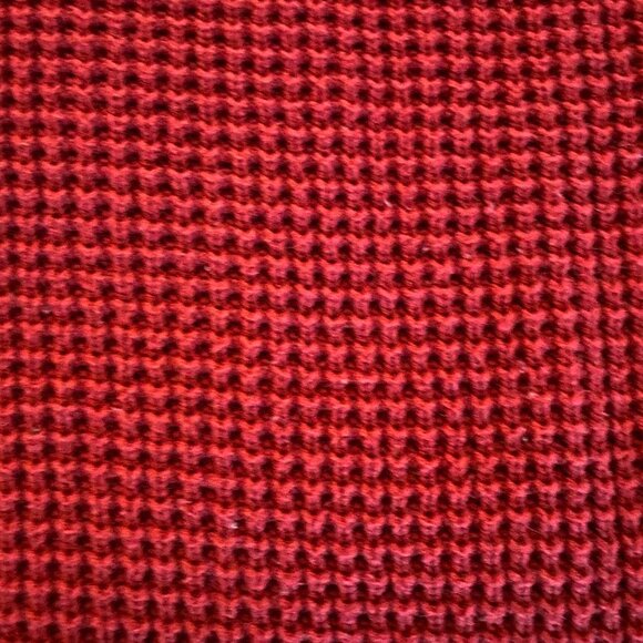 Chunky Knit Sweater In Burgundy 3/4 Sleeves Women's Size L/XL - Picture 3 of 4